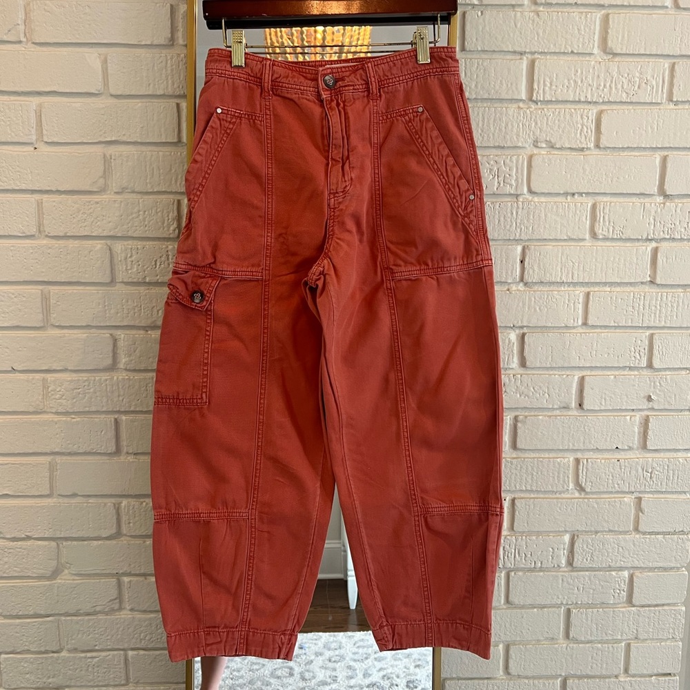 Anthropologie Rust Cargo Pants